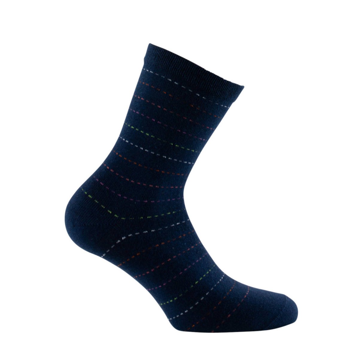 Lot de 3 paires de mi-chaussettes en coton Chouette et rayures marine, KINDY