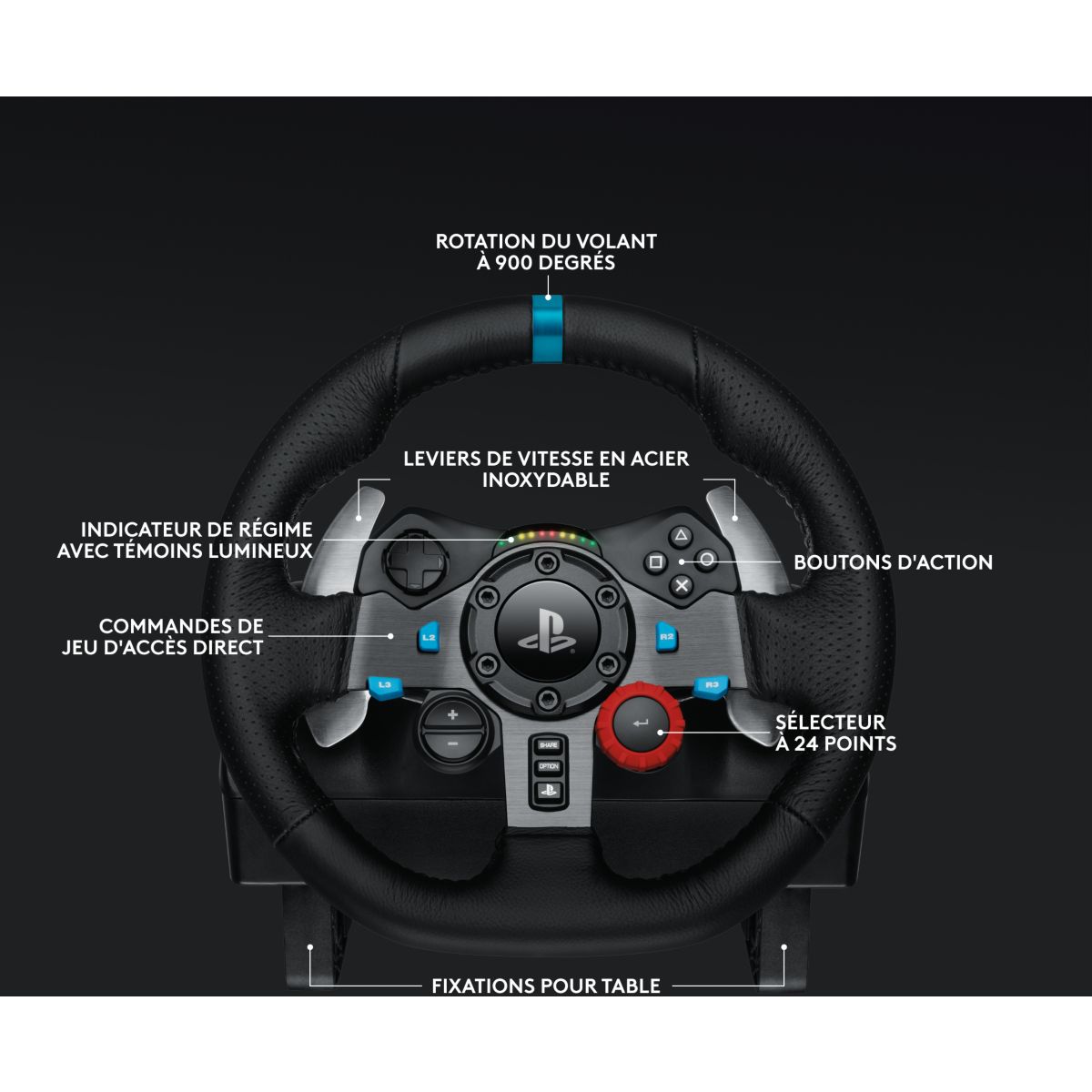 Volant + Pédalier G29 volant + casque sans fil G321 couleur unique, LOGITECH