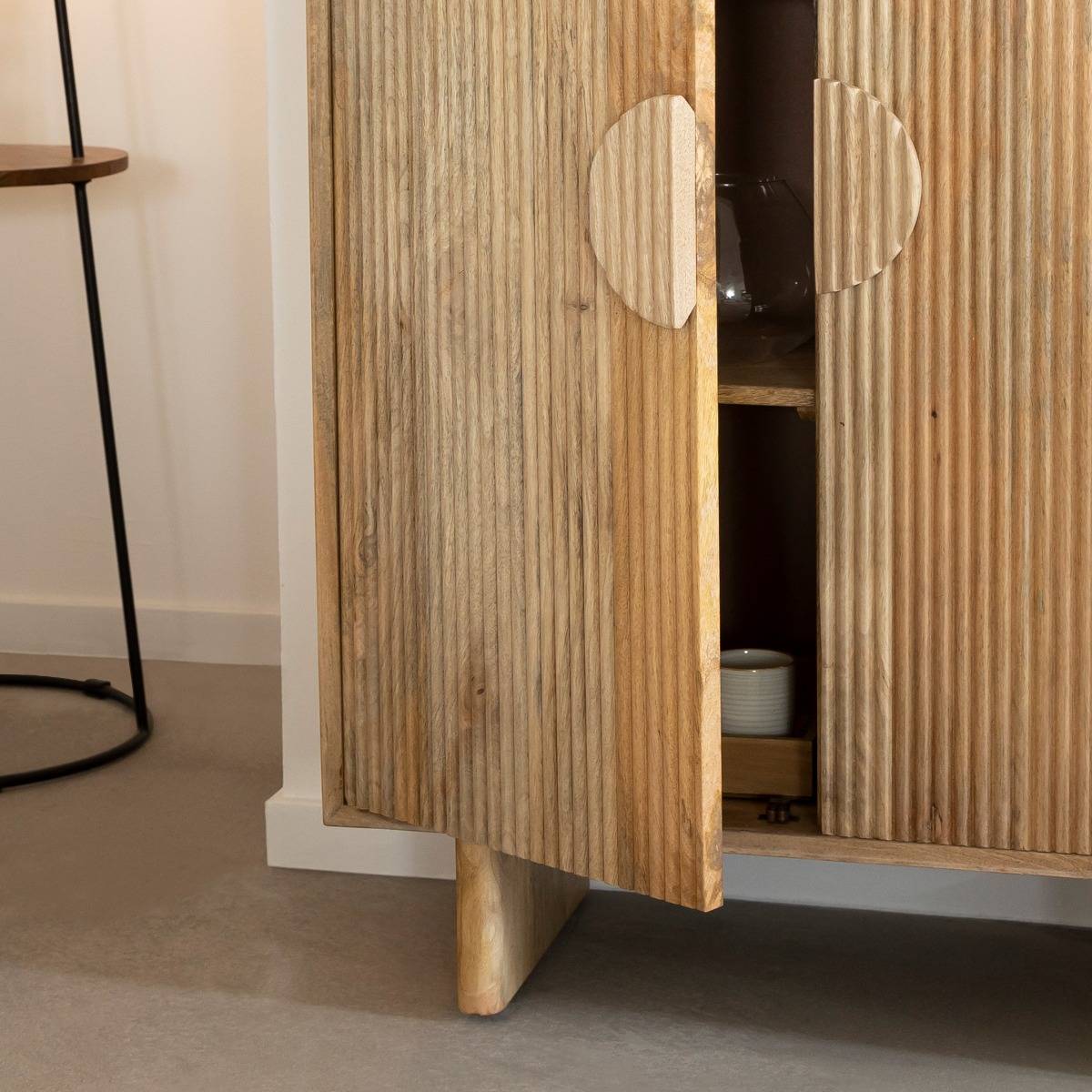 Armoire en bois de manguier EWAN bois clair, MADE IN MEUBLES 
