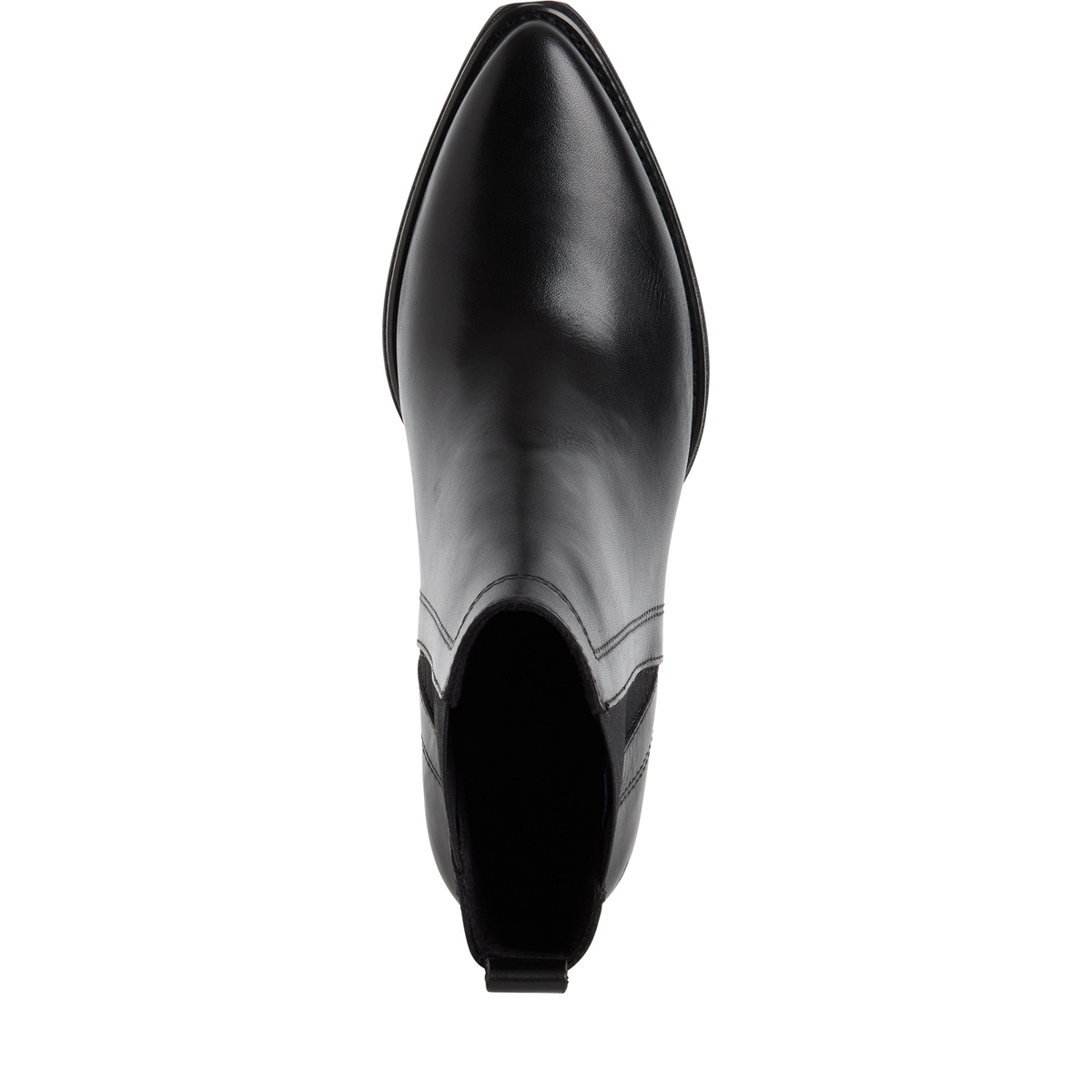 Bottine Chelsea en cuir noir cuir, TAMARIS