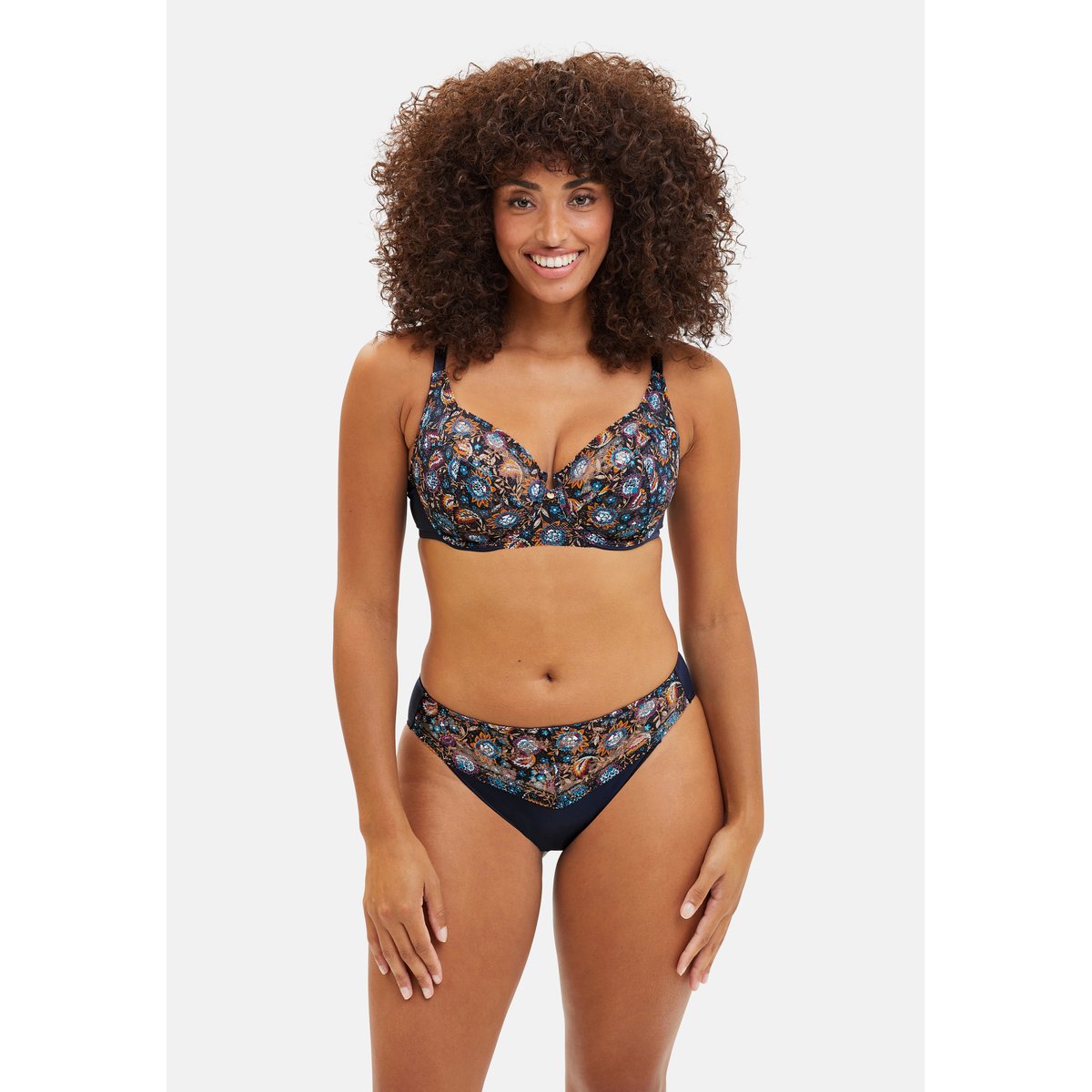 Soutien-gorge SUZIE FANTAISIE imprimé floral gipsy bleu marine, SANS COMPLEXE