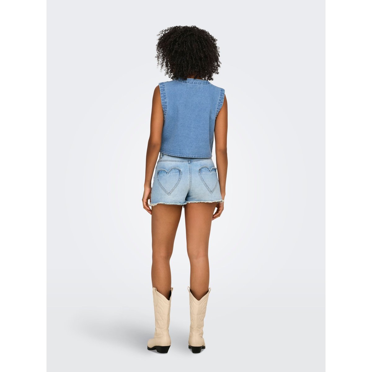 Veste En Jean Sans Manches light blue denim, ONLY
