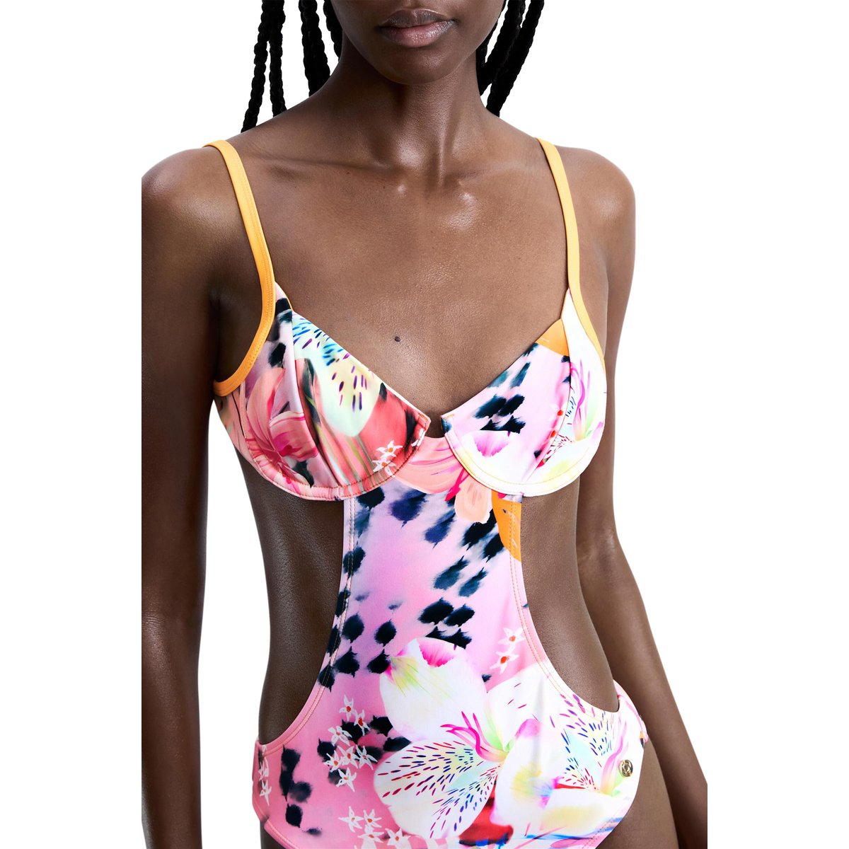 Maillot de bain tropical jaune, DESIGUAL