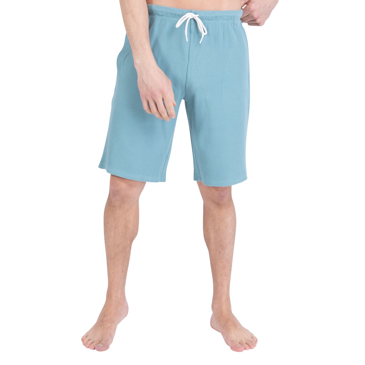 Pyjama court WAFFLE bleu-vert, ATHENA
