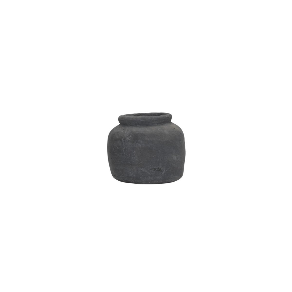Cache-Pot Rustik h 18 cm gris, HOUSE DOCTOR