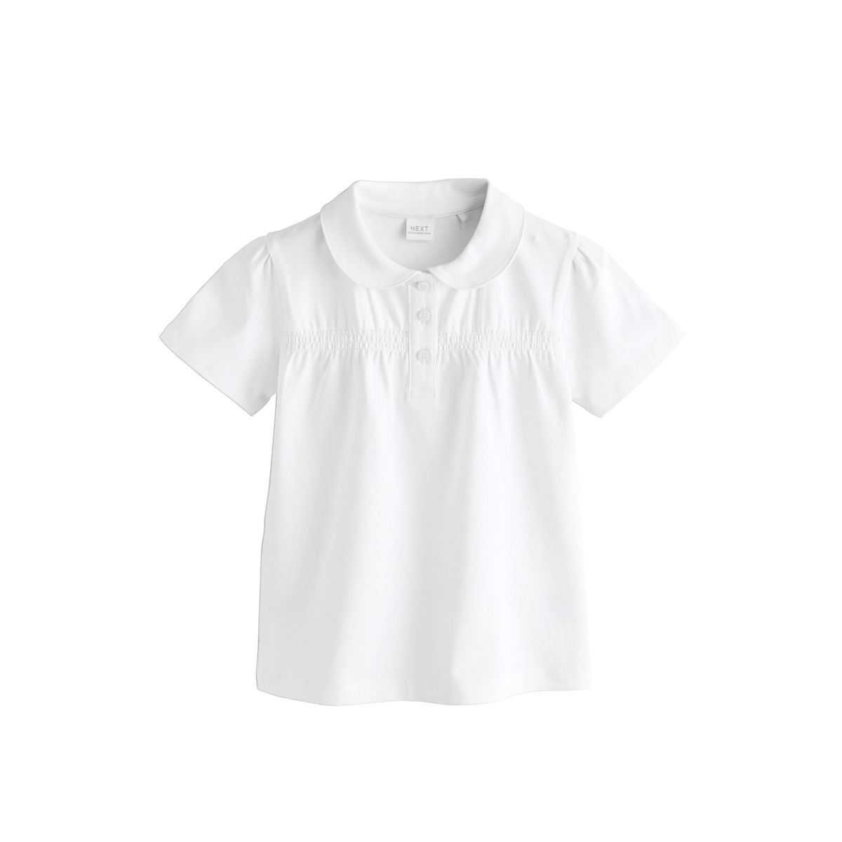 Haut d’école en coton stretch, lot de 2 blanc, NEXT