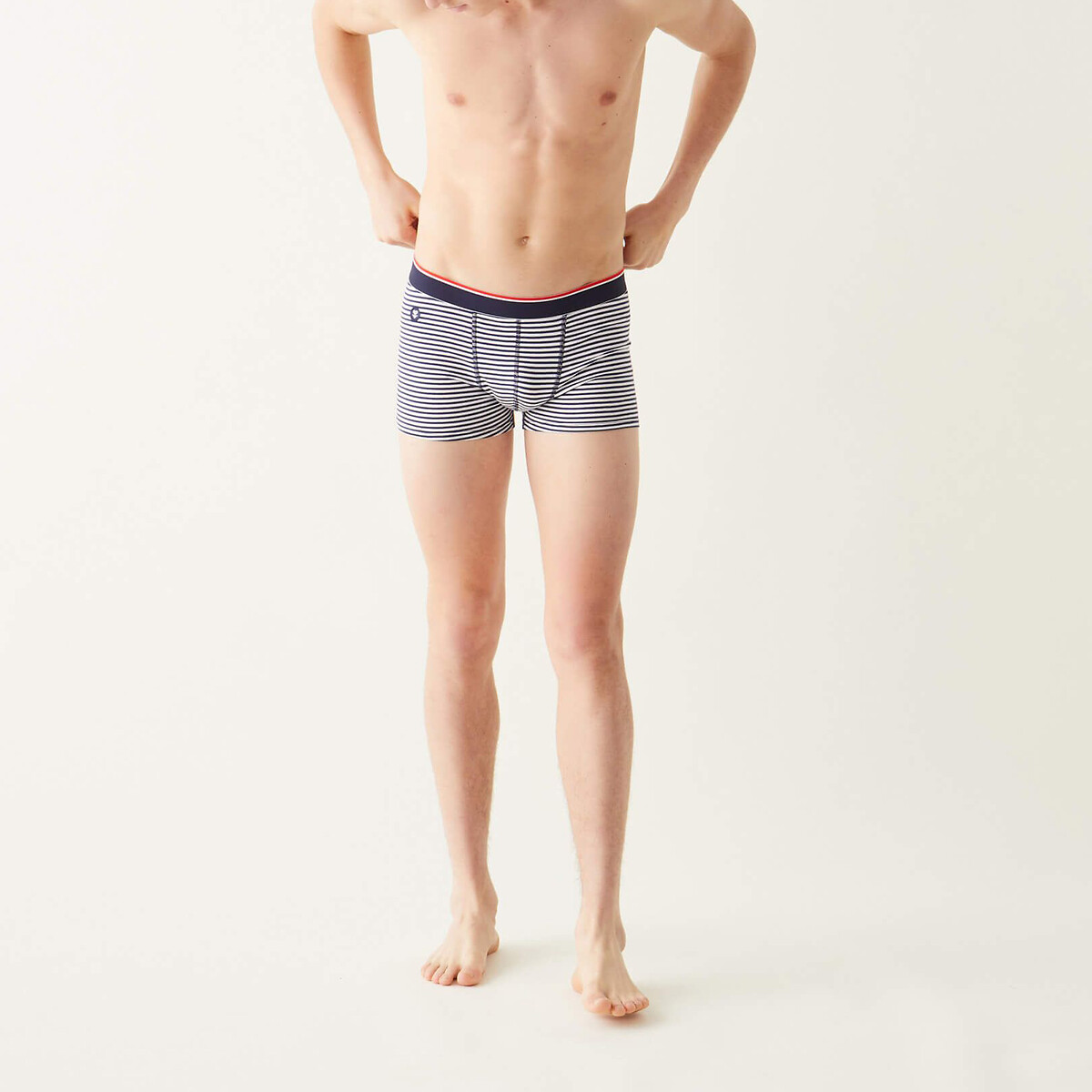 Boxer rayé Marius rayé bleu marine, LE SLIP FRANCAIS