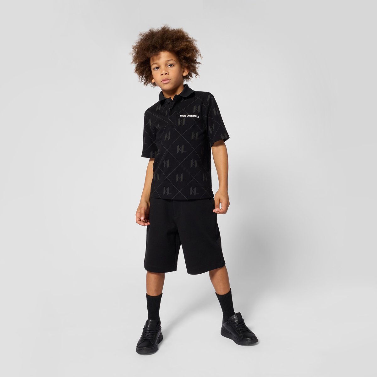 Baskets basse à lacets black, KARL LAGERFELD KIDS