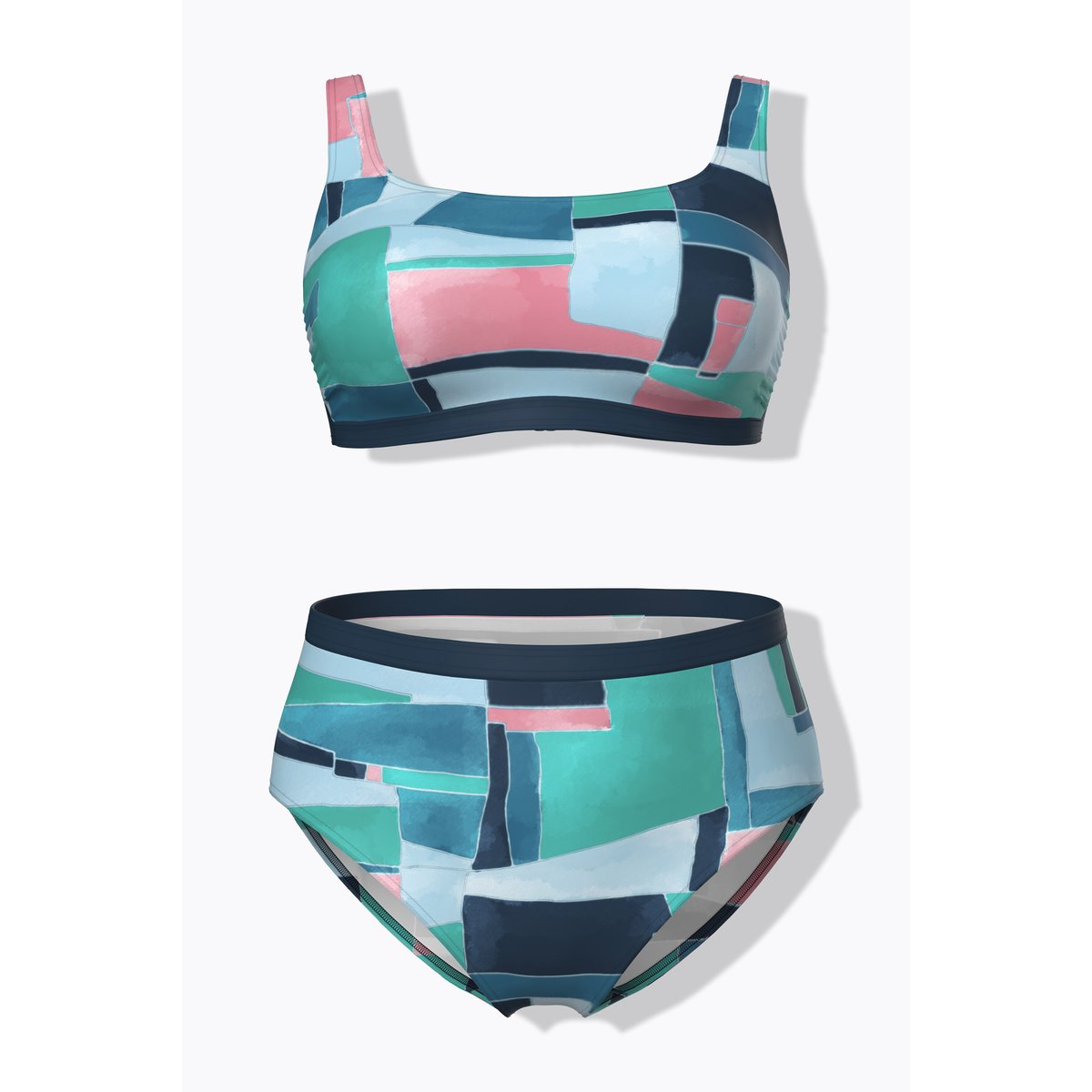 Bikini avec bonnets souples bleu foncé, ULLA POPKEN