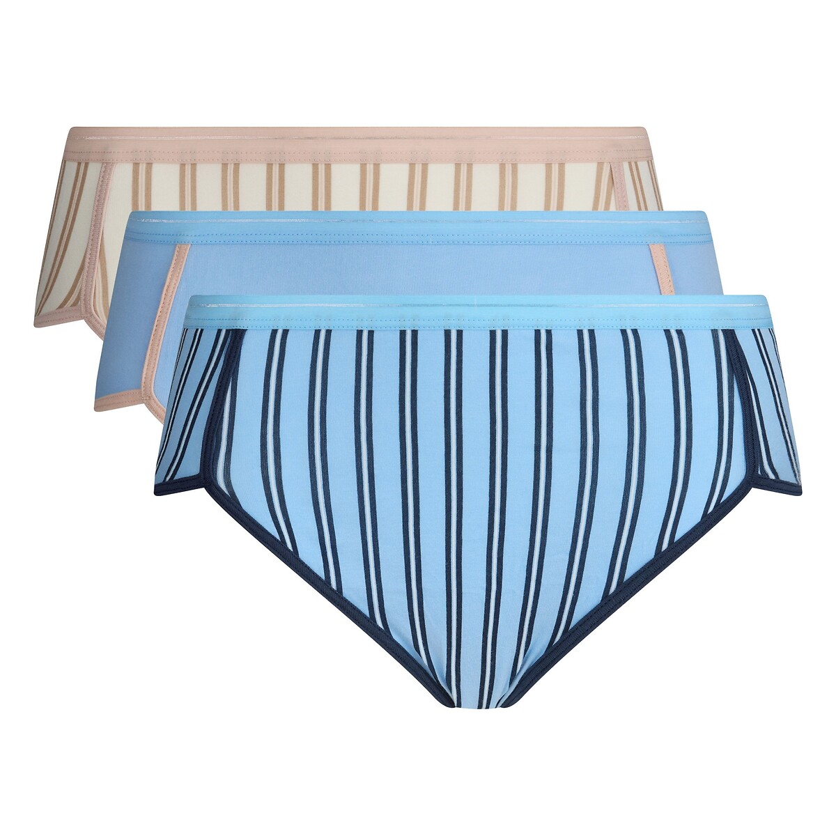 Lote de 3 shorties DIM x INES DE LA FRESSANGE conjunto azul pétala, DIM