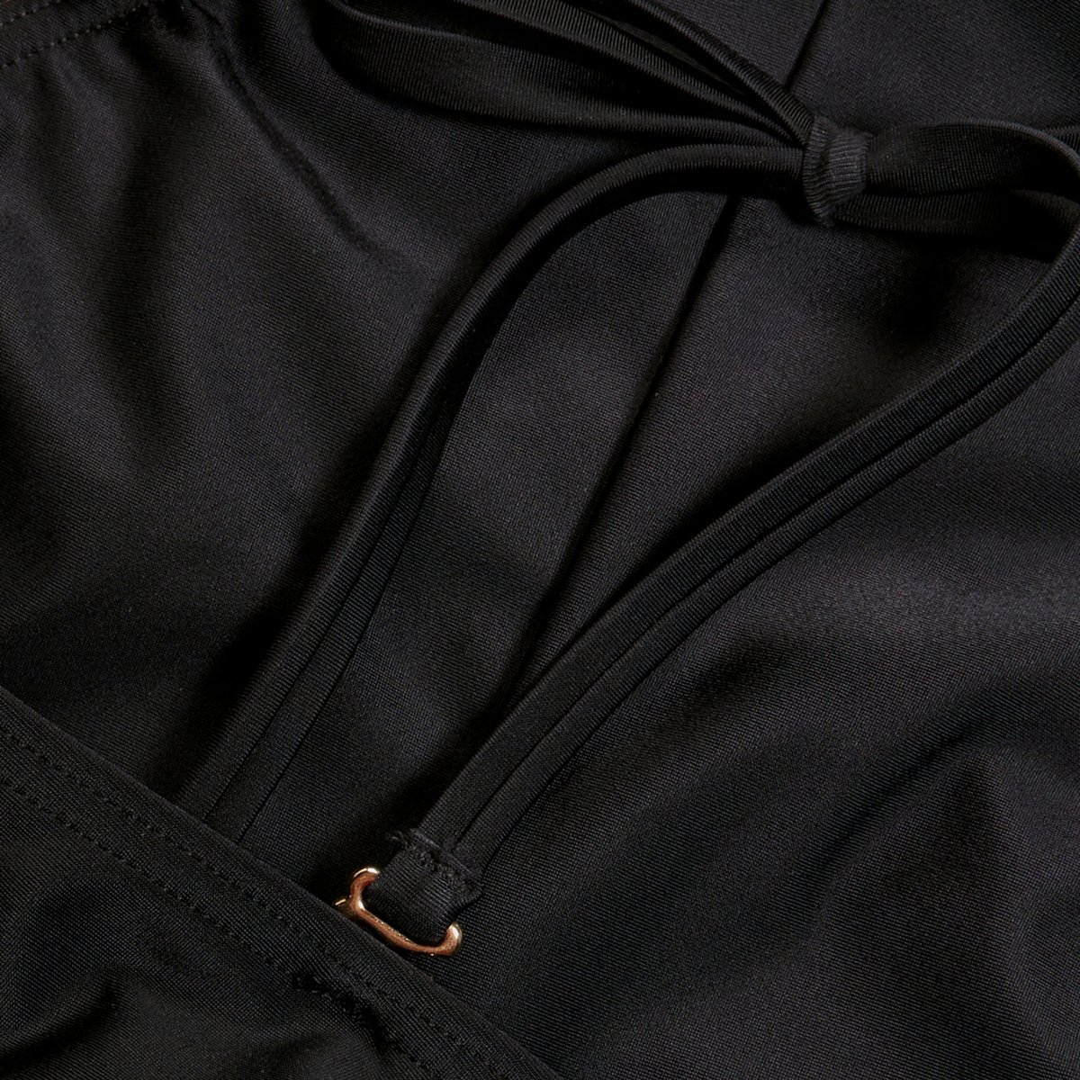 Maillot de bain 1 pièce uni avec bretelles fines amovibles à nouer motif/style logo noir, SPEEDO