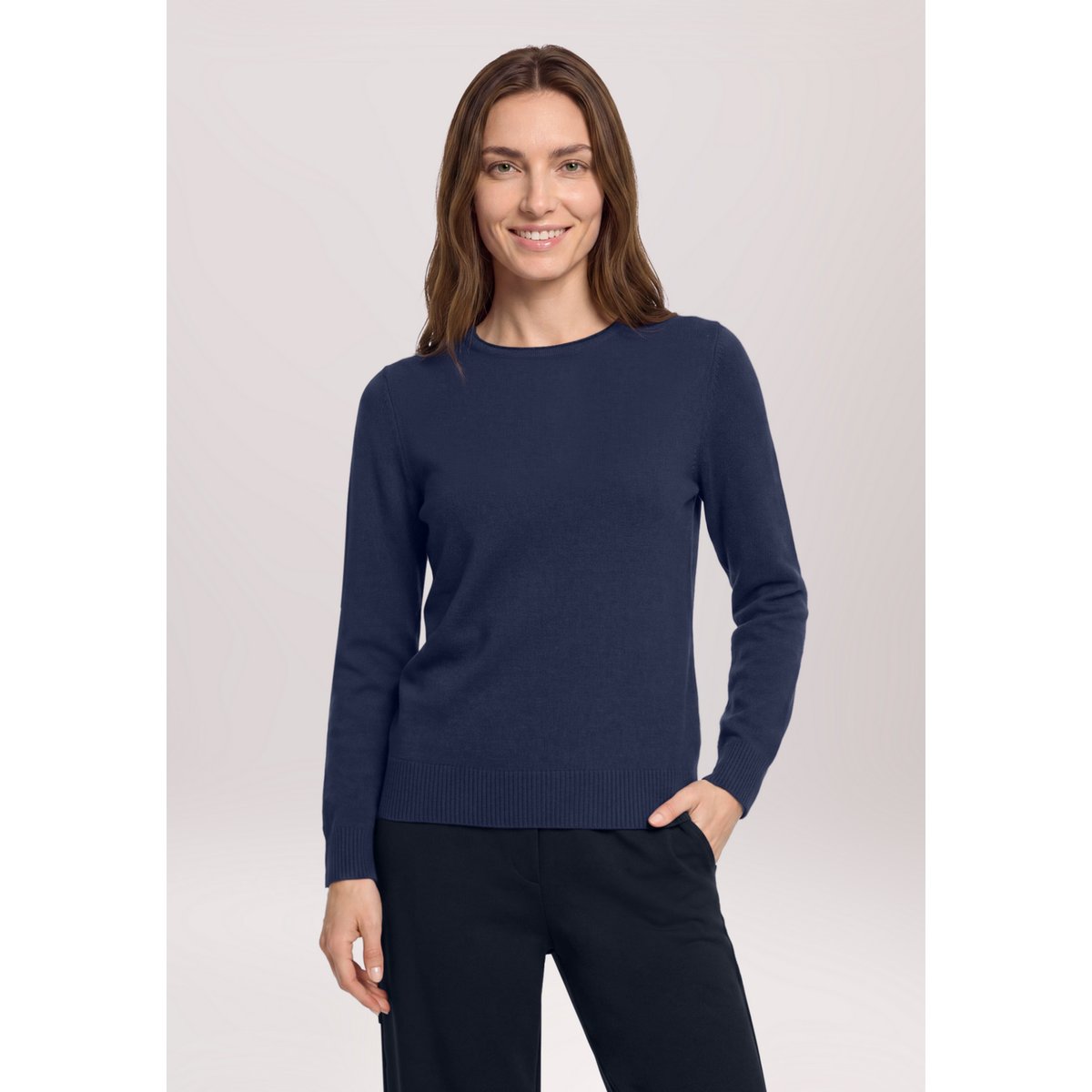 Pull en cachemire à encolure ronde iris blue, BETTY BARCLAY