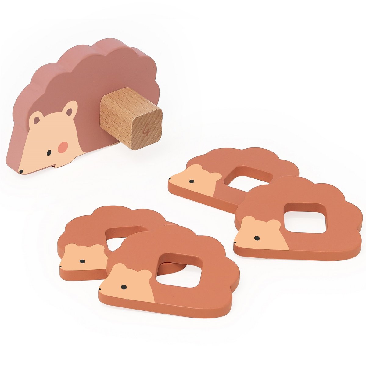 Puzzles d'éveil Maman bébé animaux marron, VILAC