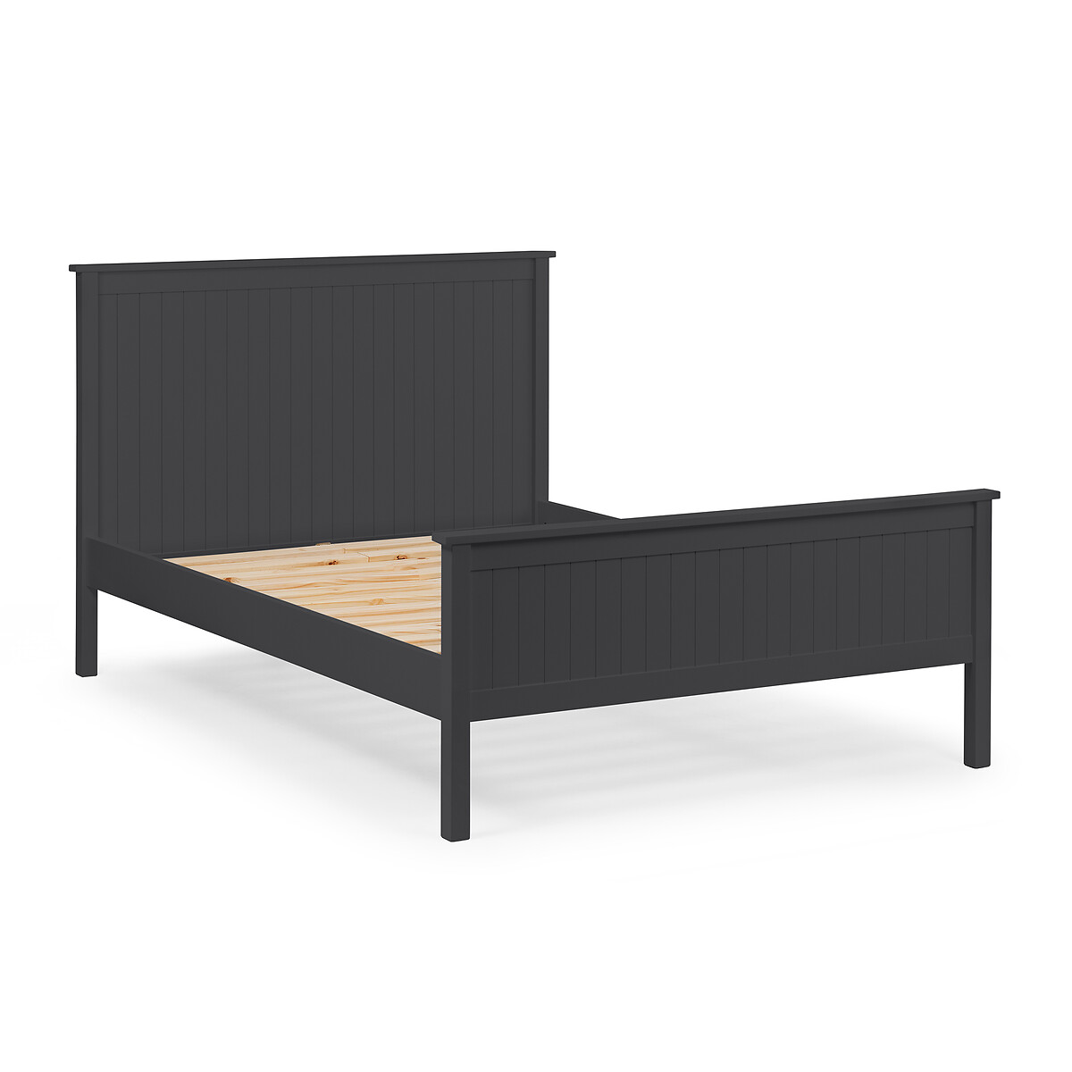 Portland Shaker Style Bed charcoal, SO'HOME