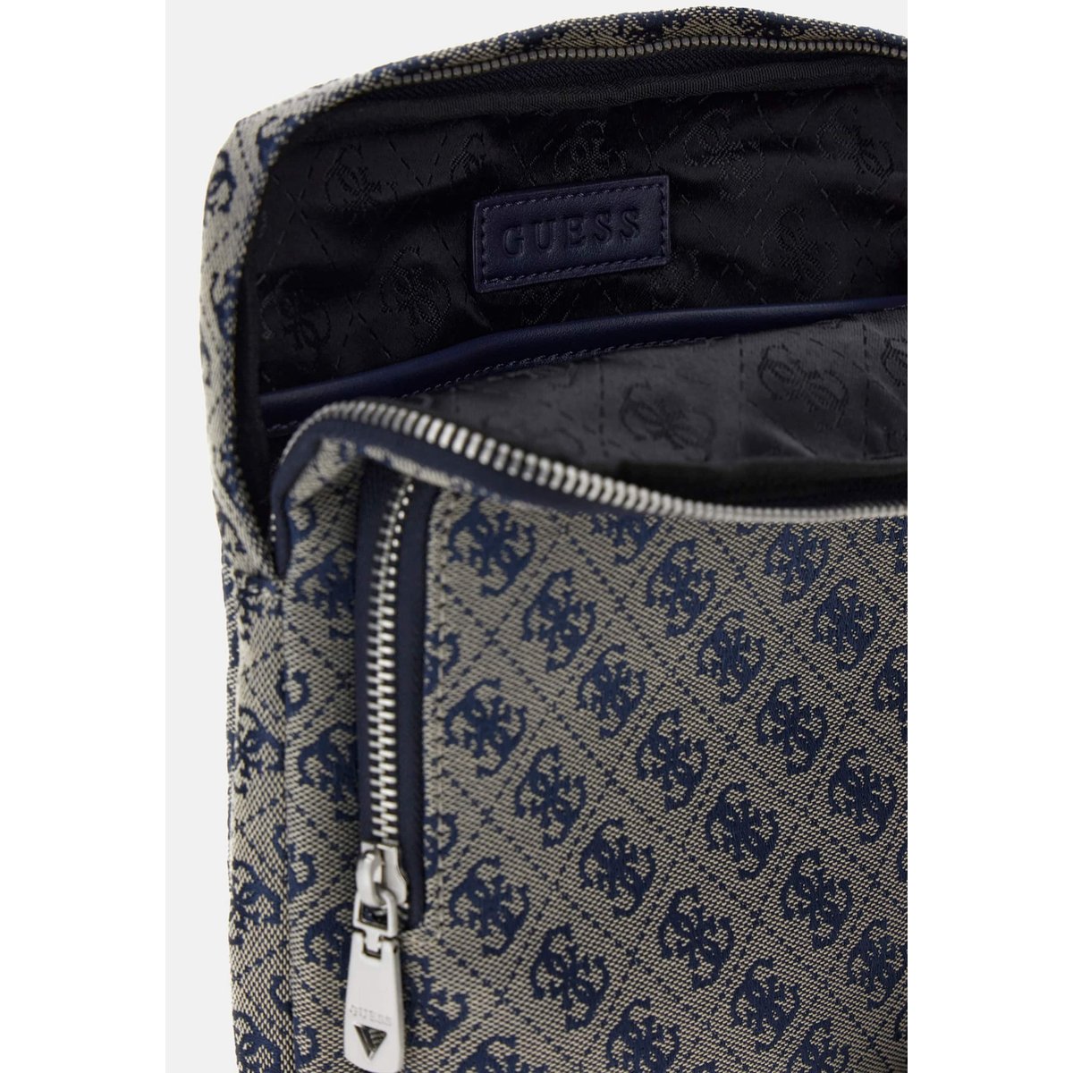 Sac Bandoulière Boston 4G Logo bleu, GUESS