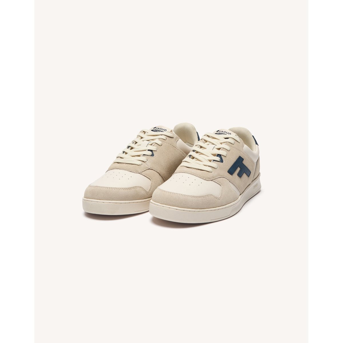 Baskets cuir PALMER bleu, FAGUO