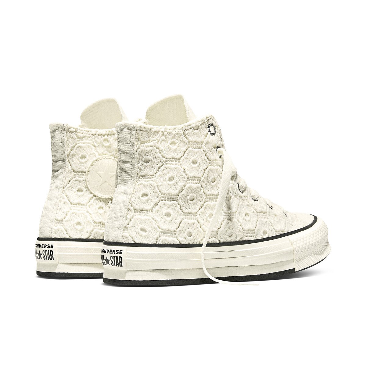 Baskets CHUCK TAYLOR ALL STAR EVA LIFT HI CROCHET ecru, CONVERSE