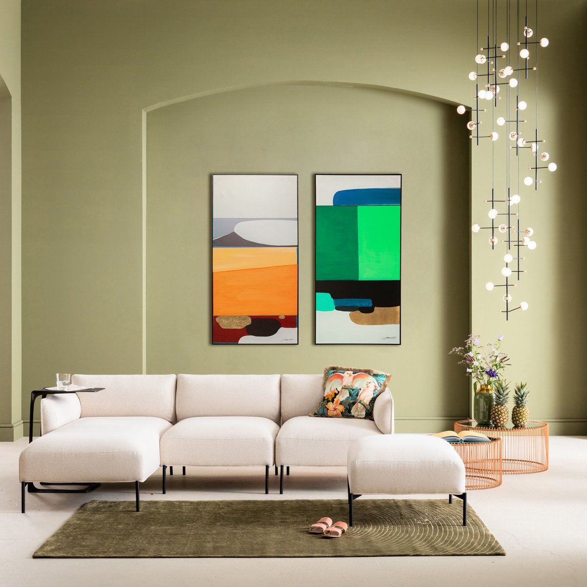 Peinture, ABSTRACT SHAPES vert, KARE DESIGN