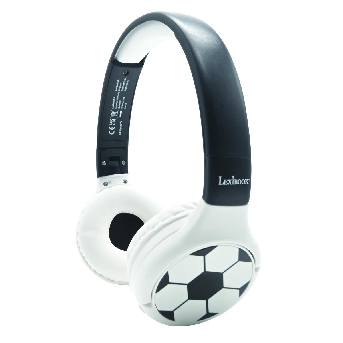 Casque 2 en 1 Bluetooth® et Filaire confortable et pliable Football noir, LEXIBOOK