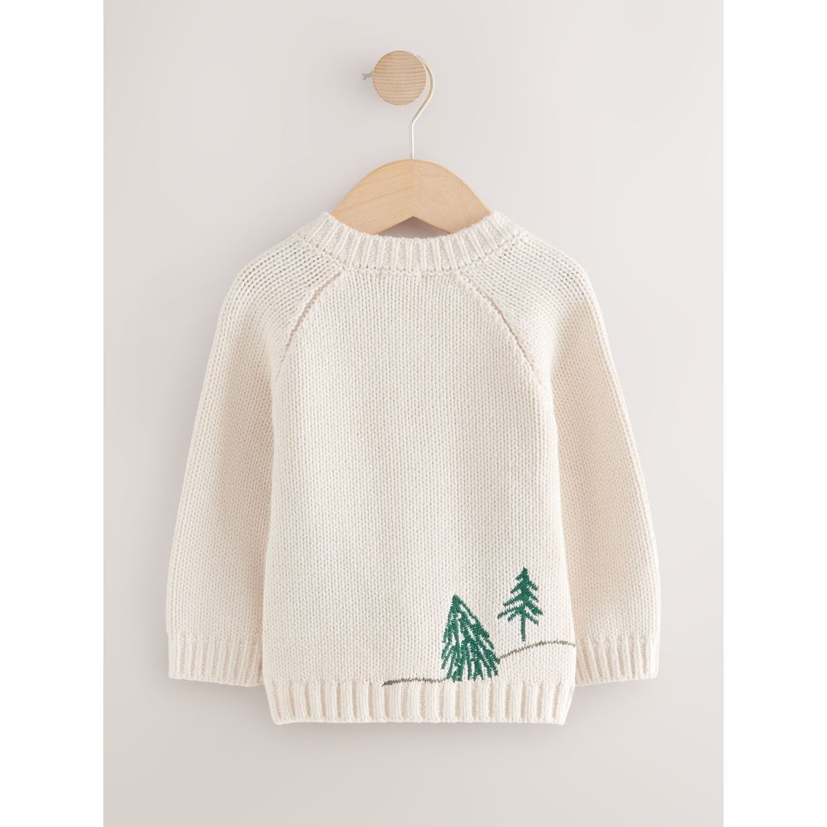 Cardigan à motif de noël pingouin crème, NEXT