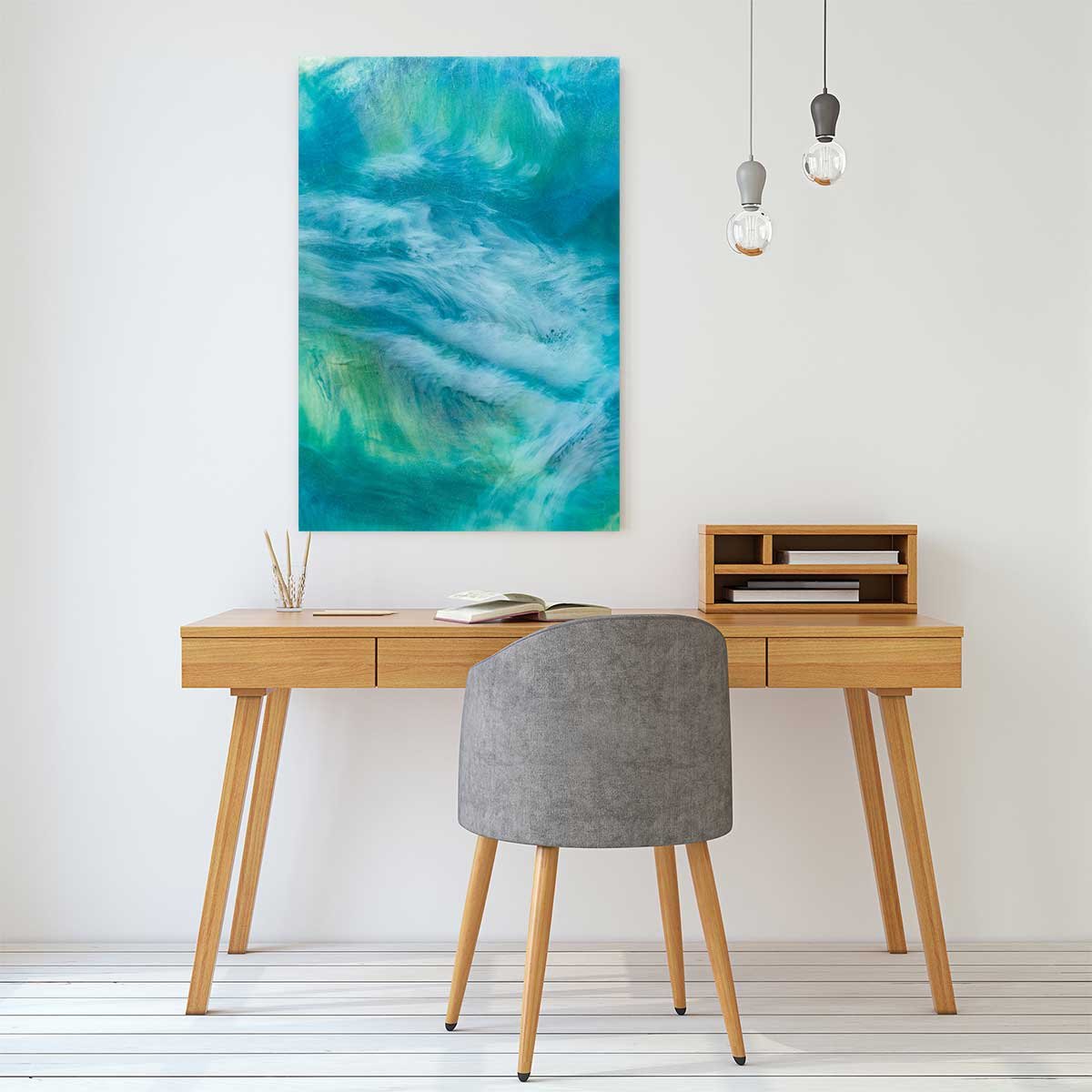Tableau bleu nebuleux tableau alu dibond, HEXOA