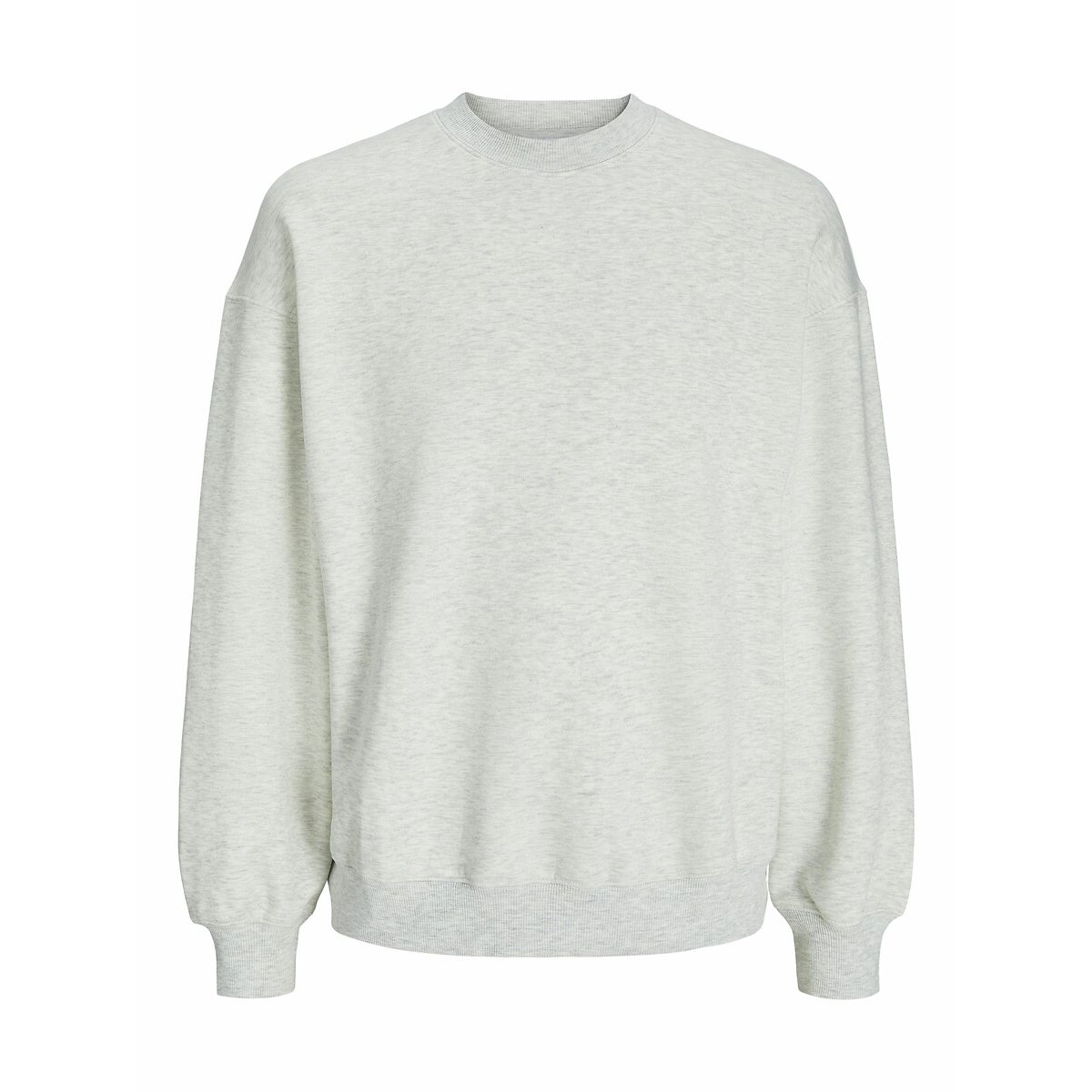 Sweat col rond ample gris clair chiné, JACK & JONES