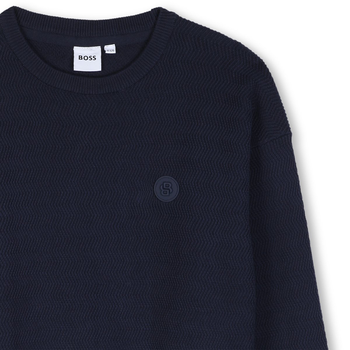 Pull en tricot bleu cargo, BOSS KIDSWEAR