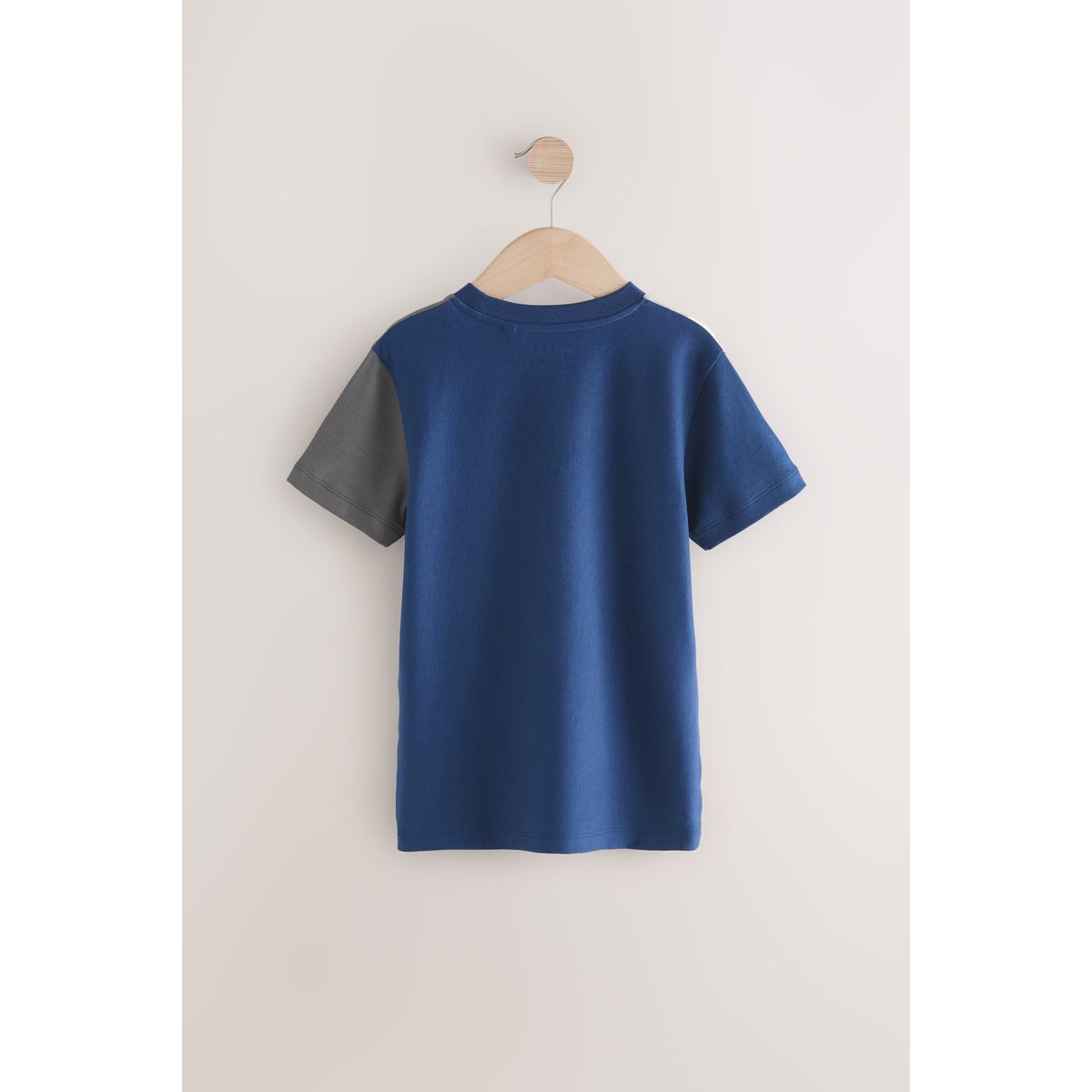 T-shirt manches courtes rayé bleu marine/anthracite, NEXT