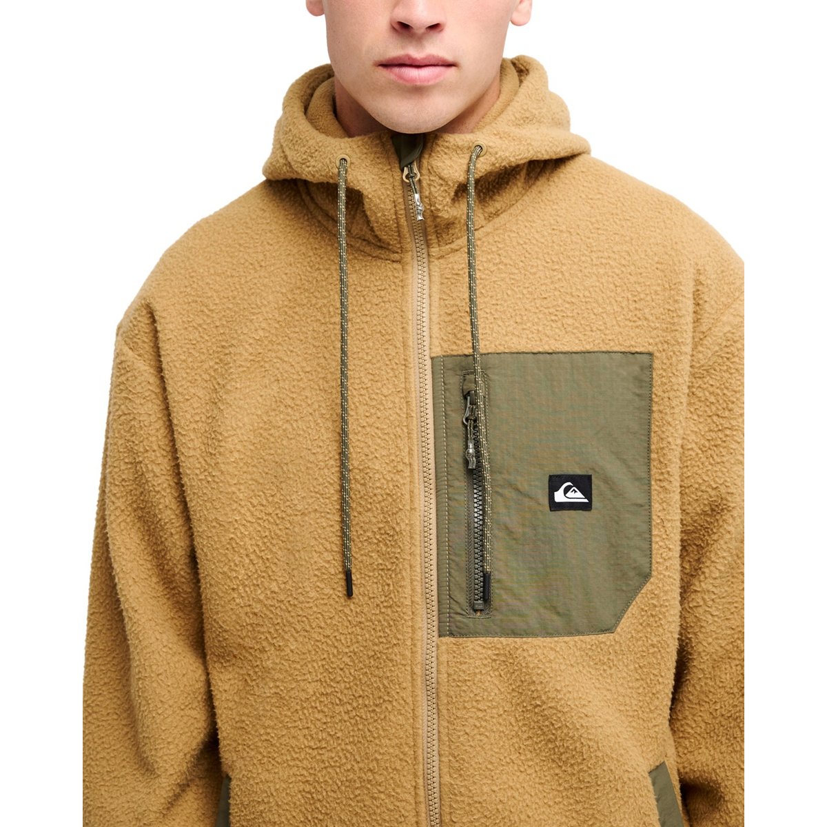 Polaire zippée CLEAN COAST HOOD beige kelp, QUIKSILVER