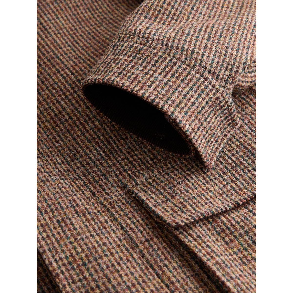 Veste avec col en velours côtelé harris tweed Signature marron, NEXT
