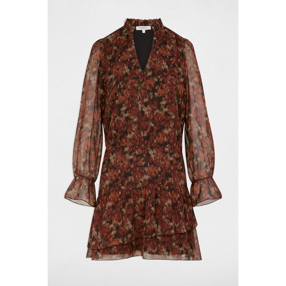 Robe courte ajustée multicolore, MORGAN