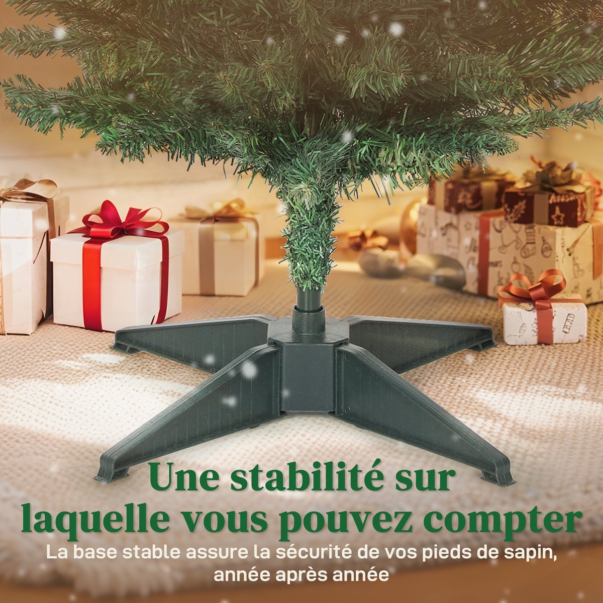 Sapin de Noël Plastique Vert vert, HOMCOM
