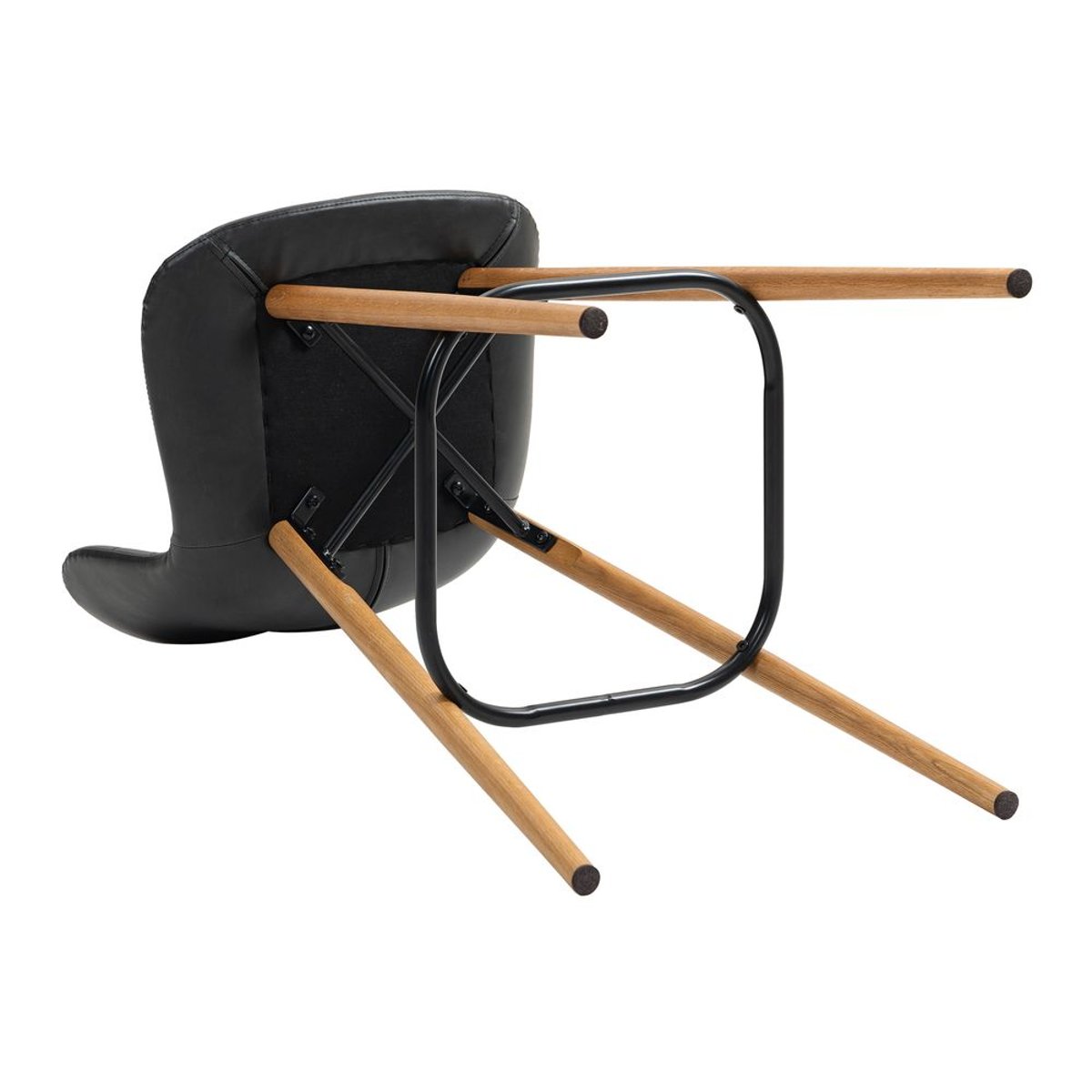 Chaise snack PU noir, ZAGO