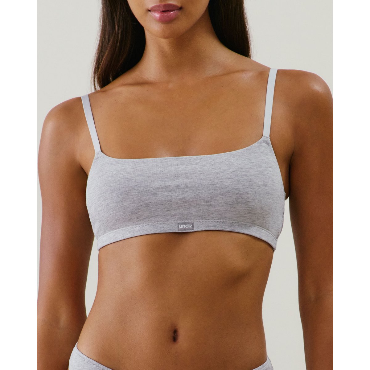 Brassière coton biologique COTONIZ gris, UNDIZ