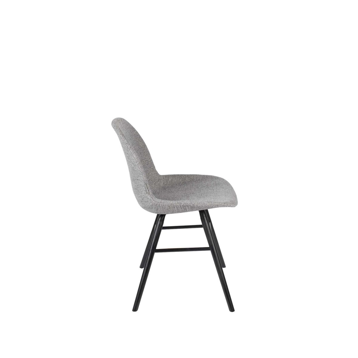 Chaise design en tissu (lot de 2), ALBERT KUIP SOFT gris, ZUIVER