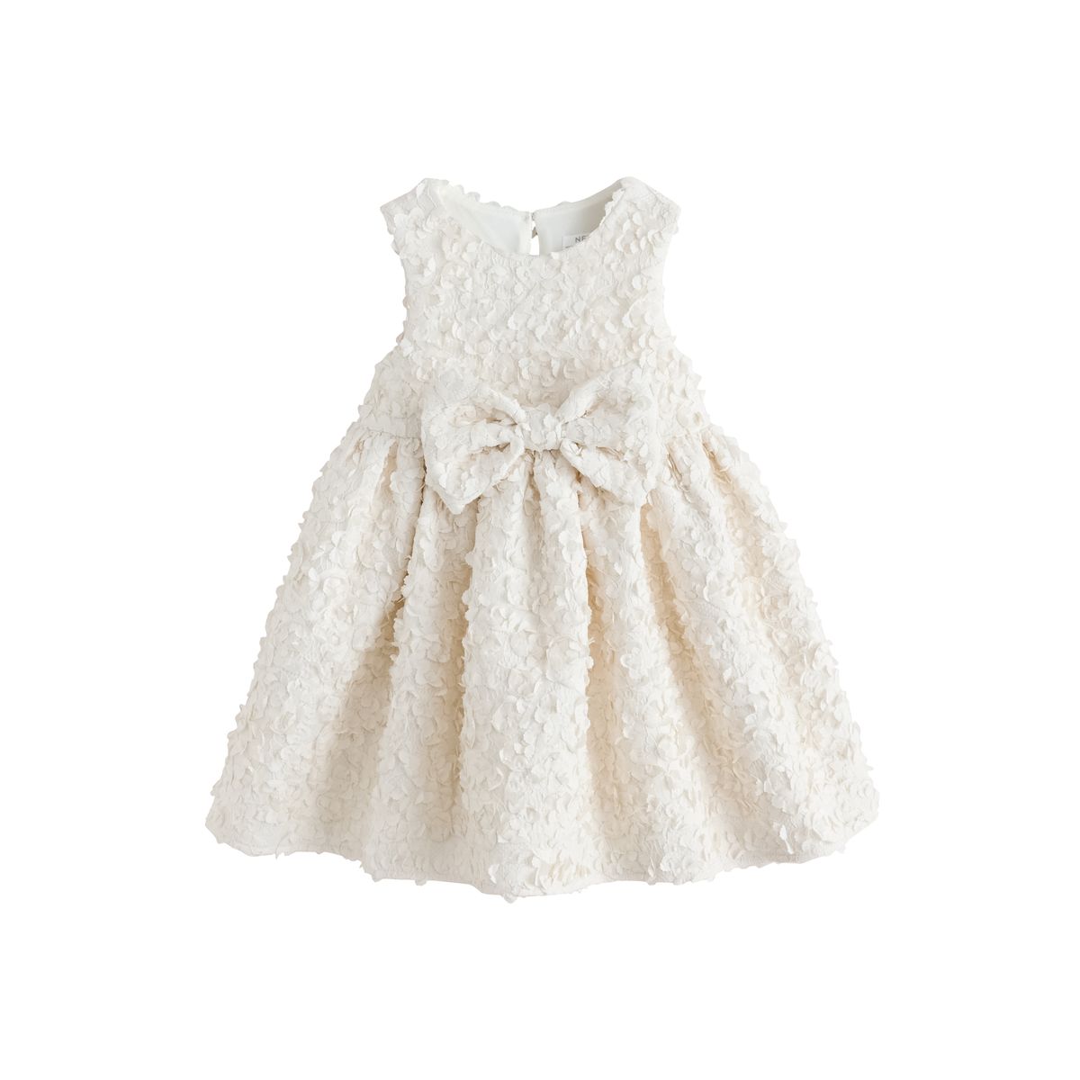 Robe sans manches texturée effet néoprène écru, NEXT