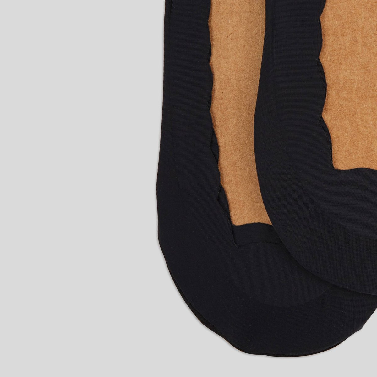 Lot de 2 paires de protèges-pied en microfibre noir, MONOPRIX