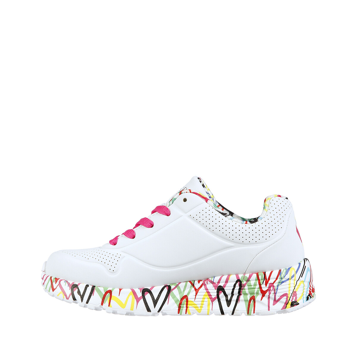 Basket UNO LITE - LOVEY LUV blanc, SKECHERS
