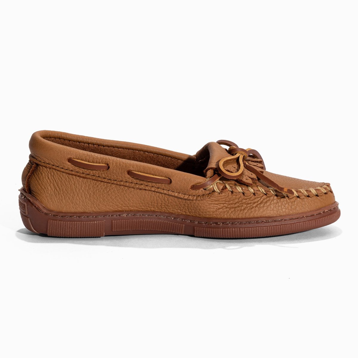 Mocassins en cuir Moosehide Kilty beige, MINNETONKA