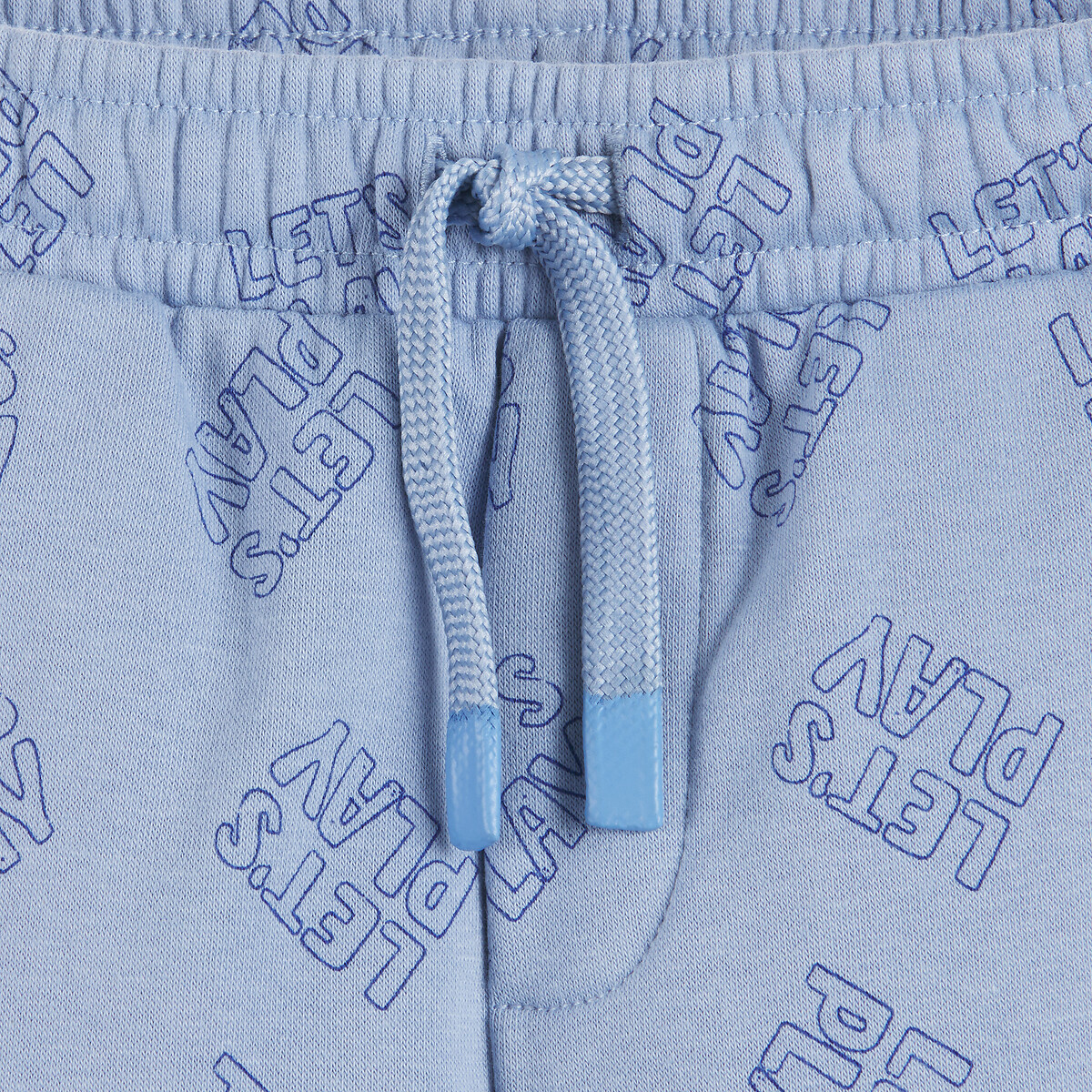 Lote de 2 calças de desporto em moletão azul-marinho + bege estampado, LA REDOUTE COLLECTIONS