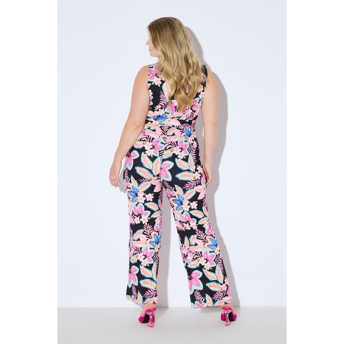 Combinaison sans manches en jersey. Motif noir, ULLA POPKEN