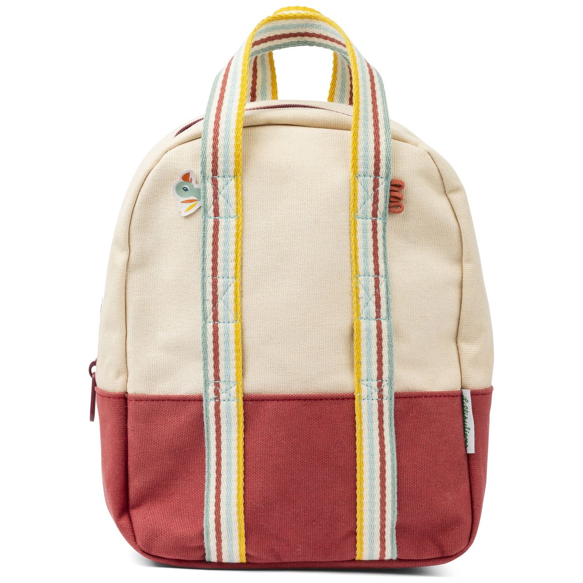 Sac à dos rouge, beige, jaune, LILLIPUTIENS