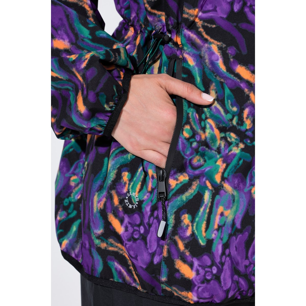 Veste de pluie motif floral noir, ULLA POPKEN