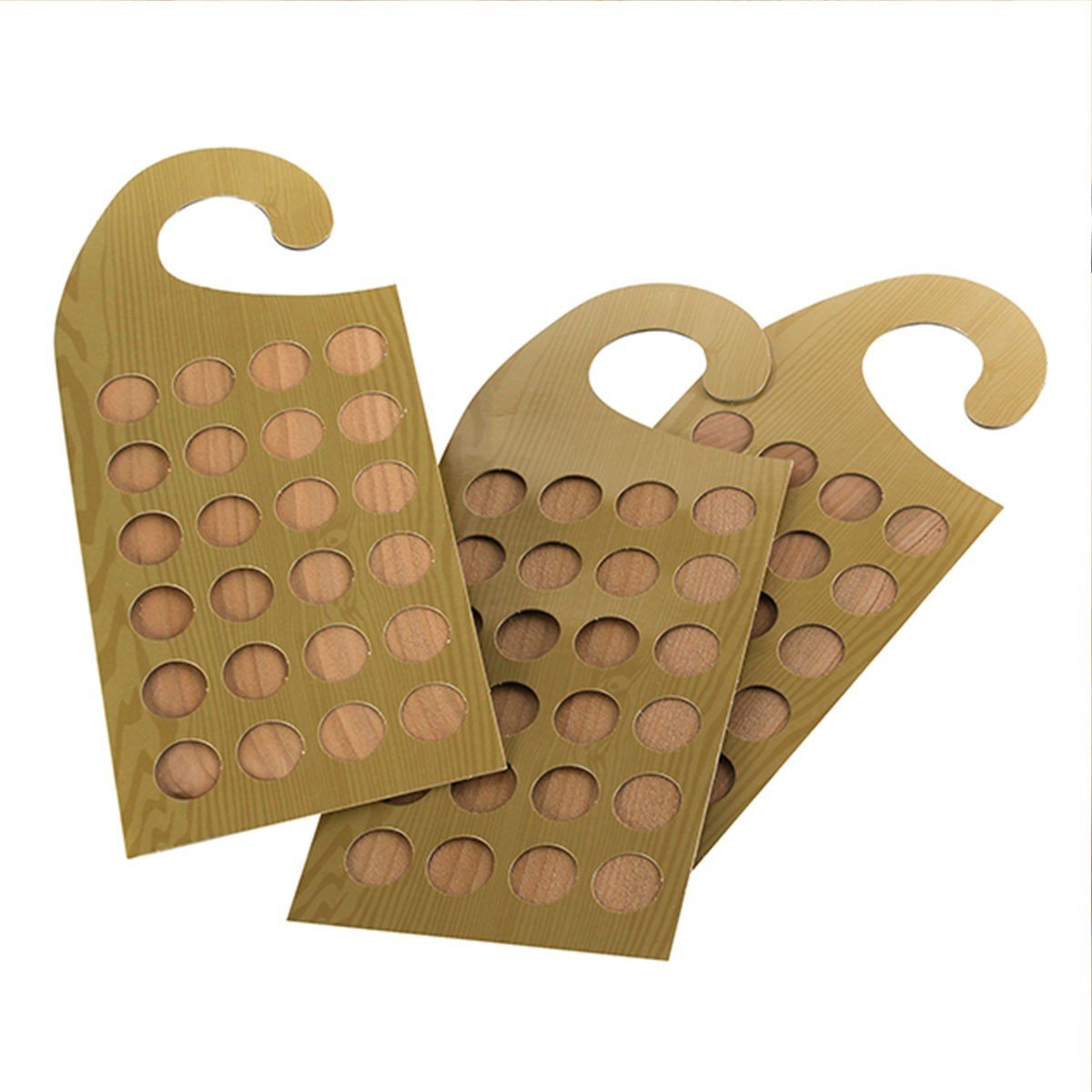Plaquette en bois de cèdre pour penderie - lot de 3 bois clair, CALICOSY