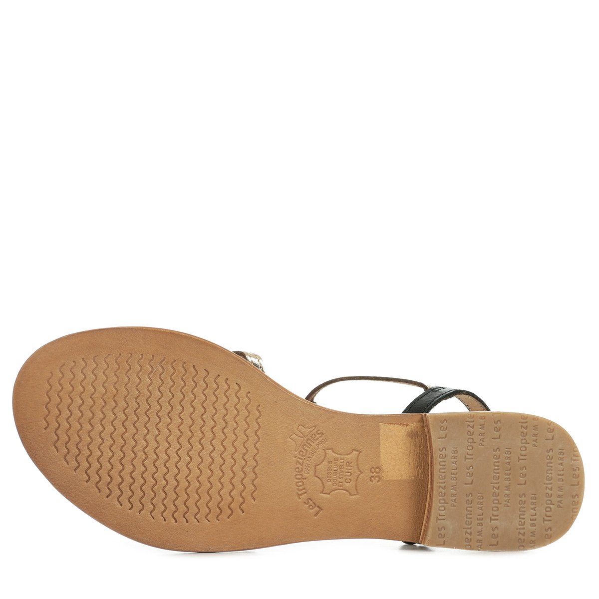 Sandales en cuir Hironela black, LES TROPEZIENNES PAR M.BELARBI