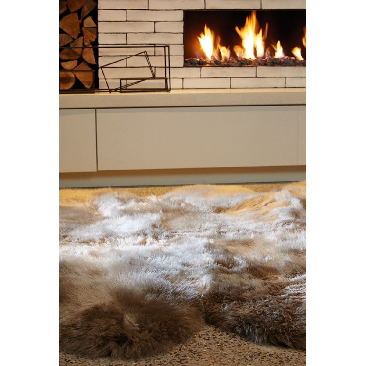 Peau de mouton véritable SOFTY blanc cassé, NOVATREND
