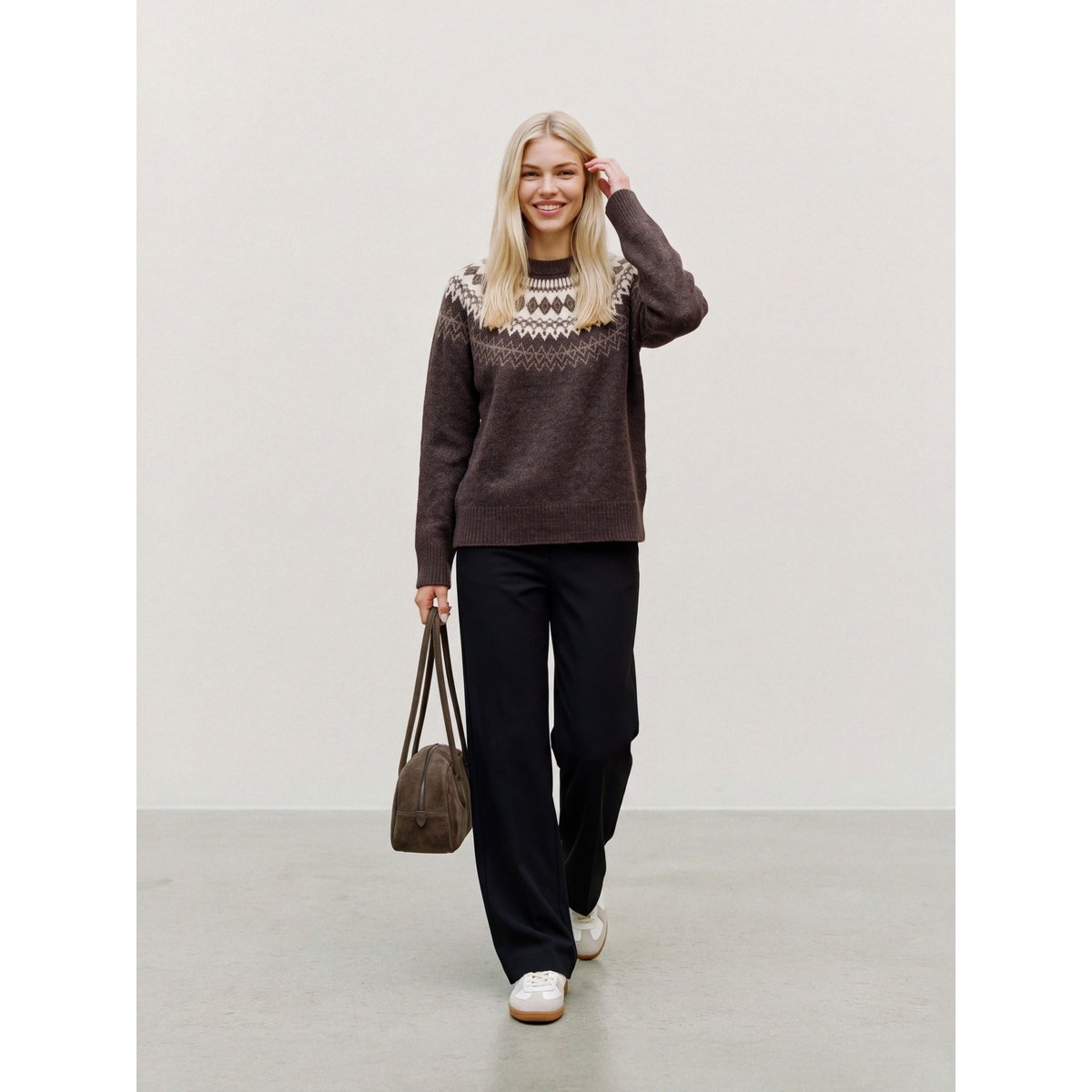 Pull En Maille marron - chocolate torte 1, VERO MODA