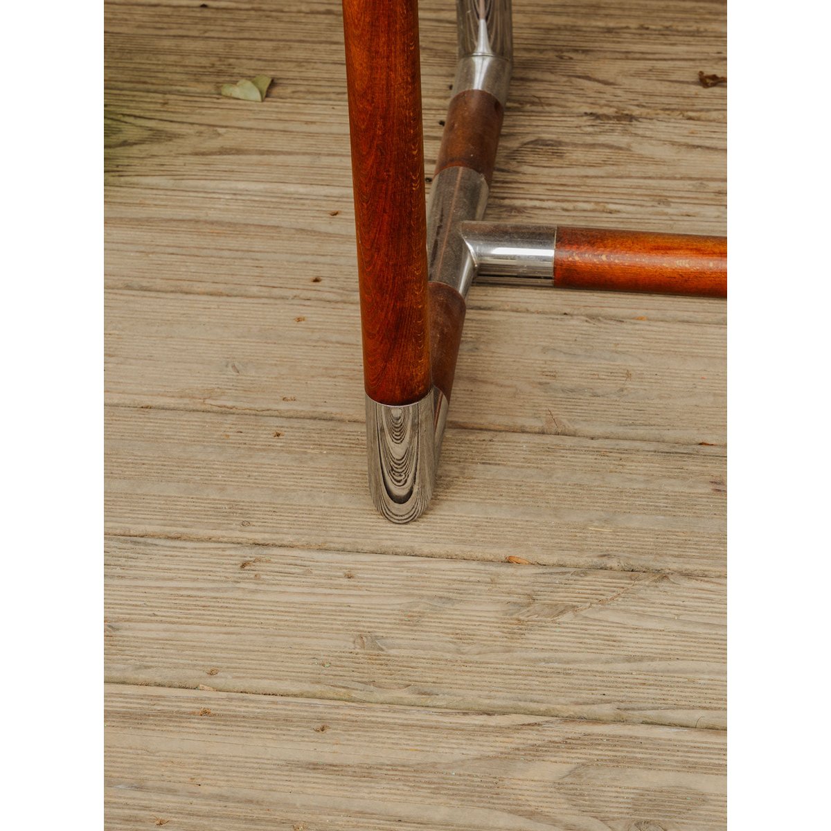 Table à manger en verre et bois Karla N°1299 - Bon état transparent, DEBONGOUT