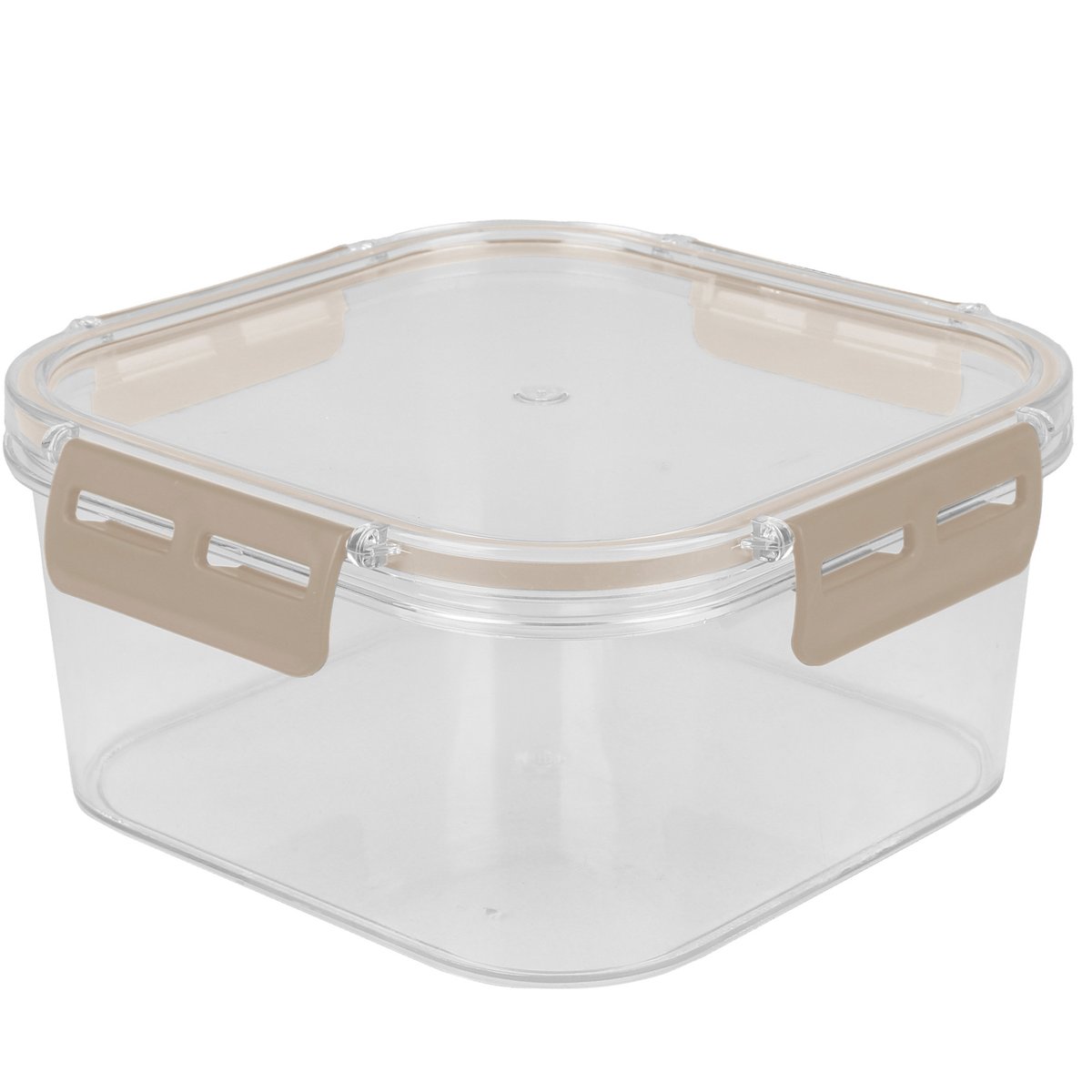 Boîte carrée en plastique avec couvercle hermétique gris 1800ml gris, WADIGA