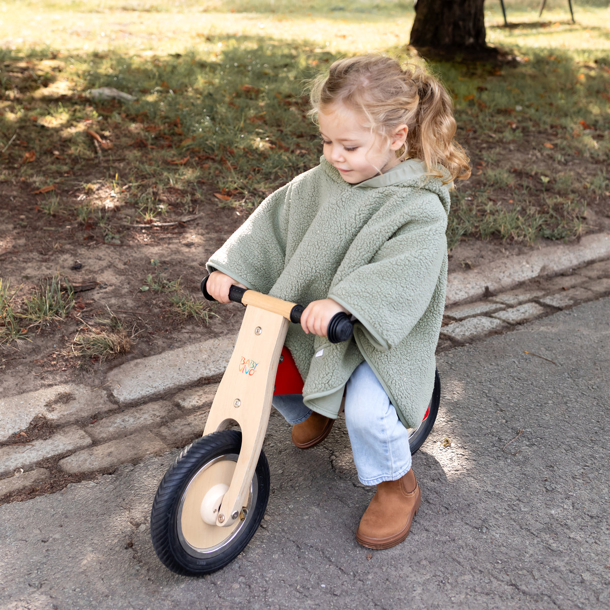 Poncho de voyage bébé pour siège auto - Teddy douillet kaki, BEMINI